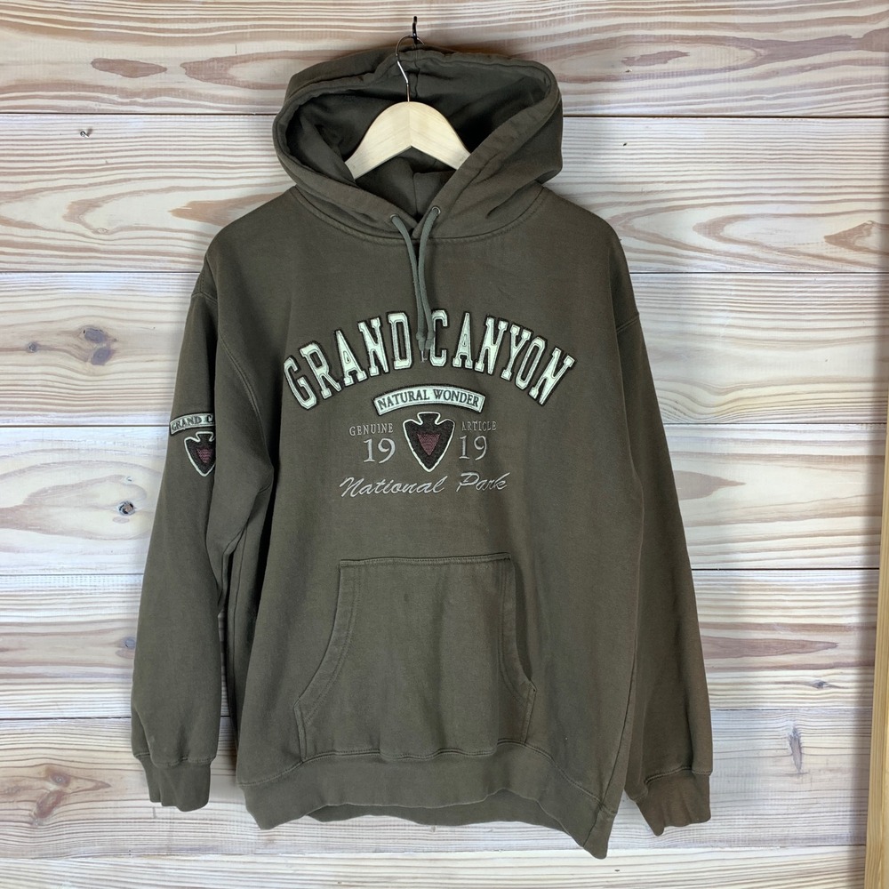 Grand Canyon National Park Pullover Prairie Mountain Hoodie Mens XL Brown